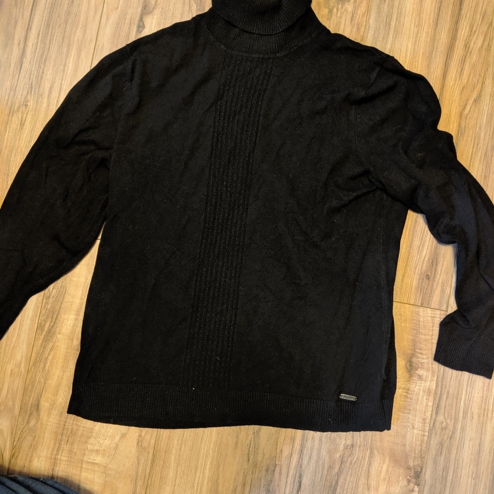 Calvin Klein. Xl. Turtleneck. Black.